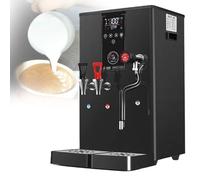 HPTHLY Montalatte Professionale con Bollitore A Vapore, Serbatoio da 20 Litri per Vapore E Acqua Calda Continui, Schiuma Densa per Latte Macchiato E Cappucci(Nero)