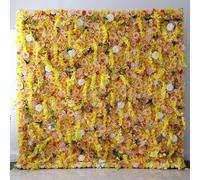 HPTHLY Pannelli di Sfondo per Pareti con Fiori Artificiali di Grandi Dimensioni, Pareti con Rose Gialle Fatte A Mano, Fondali per Matrimoni con Rose, Pareti Floreali I,One Color-2m*2m/6.56 * 6.56FT
