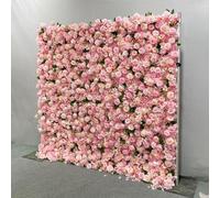 HPTHLY Pannelli di Sfondo per Pareti con Fiori Artificiali Fatti A Mano, Grandi Fiori Rosa Champagne, Fondale per Matrimonio con Rose, Parete Floreale 3D in Tessuto PE,One Color-3m*3m/10 * 10FT