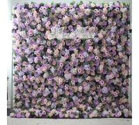 HPTHLY Pannelli di Sfondo per Pareti con Fiori Artificiali, Grandi Fondali per Matrimoni Romantici Fatti A Mano con Rose Viola, Parete Floreale in Tessuto 3D per Decor,One Color-2m*2m/6.56 * 6.56FT
