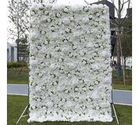 HPTHLY Pannelli di Sfondo per Pareti con Grandi Fiori Artificiali Fatti A Mano, Sfondo per Matrimonio con Rose, Parete Floreale 3D in Tessuto per Feste, Baby Shower, D,One Color-2m*2m/6.56 * 6.56FT