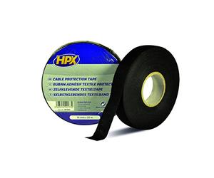 HPX MTP1925 Protezione Cavo-Nastro Adesivo, 19 mm x 25 m, Colore: Nero