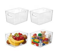 HPYLIF·H Organizer per frigorifero, scatole di conservazione, organizer da cucina per l'uso in frigoriferi, armadi, cucine e cassetti, senza BPA (4 pezzi, M(26x15,5x13CM))