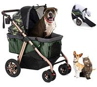 HPZ Pet Rover Titan-HD Premium - Passeggino per cani/gatti/animali domestici, SUV, con rampa di accesso, capacità 45,4 kg, ruote in gomma senza pompa, telaio in alluminio per animali di taglia