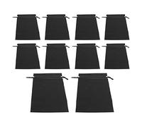 HPZIHUIT 10 pezzi di stoccaggio borse da stoccaggio pieghevole lavabile impermeabile affidabile bullo di design per la scuola viaggio scolastico (Nero)