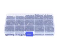 HPZIHUIT Confezione da 2575 kit di sicurezza per occhi e nasi in plastica, set di kit fai da te con una scatola per riporre bambole giocattolo (2575 nero)