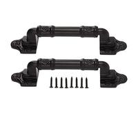 HPZIHUIT MANIGLIA DELLA PORTA PESANTE DOVERE SMOOTH SUPERFICIE NERA PER IL MAGAZZINO