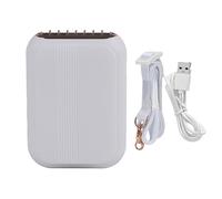 HPZIHUIT Mini ventilatore portatile da collo appeso 3 in 1 Ventilatore senza lama portatile da tavolo USB per la casa all'aperto (Bianca)