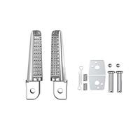 HPZPRPCEW 2 Pezzi Pega posteriori in alluminio per moto Poggiapiedi posteriori Pedali Per 150 CB190R Ricambi e accessori per moto(Argento)