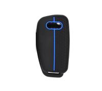 HPZPRPCEW 3 Pulsanti Custodia Silicone Pieghevole Per Chiave Auto Accessori Per A1 A3 A6 Q2 Q3 Q7 TT TTS R8 S3 S6 RS3 RS6(Blu)