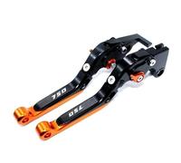 HPZPRPCEW Accessori Moto per Kawasaki Z750 Z 750 2007 2008 2009 2010 2012 Pieghevoli Allungabili Leve Freno Frizione(Nero Arancione)