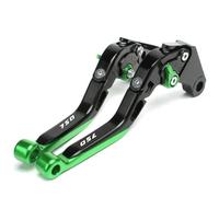 HPZPRPCEW Accessori Moto per Kawasaki Z750 Z 750 2007 2008 2009 2010 2012 Pieghevoli Allungabili Leve Freno Frizione(Nero Verde)