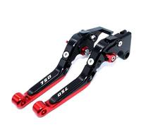 HPZPRPCEW Accessori Moto per Kawasaki Z750 Z 750 2007 2008 2009 2010 2012 Pieghevoli Allungabili Leve Freno Frizione(Black Red)