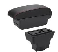 HPZPRPCEW Box Bracciolo Auto Per Opel Per Astra Per Astra J 2012 2013 2014 2015-2020 Box Bracciolo Centrale Scatola Di Deposito Pezzo Di Retrofit(B1 Nero rosso 3USB)