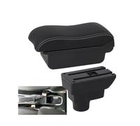 HPZPRPCEW Box Bracciolo Auto Per Opel Per Corsa D Box Bracciolo Centrale Per Opel Per Corsa Superficie Curva Pelle Box Di Deposito Per Auto(B3 Nero bianco 3USB)