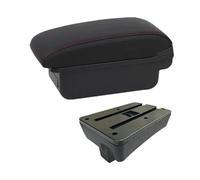 HPZPRPCEW Box Bracciolo Per Peugeot 307 I 2001 2002 2003 2004 2005 2006 2007 2008 Dettagli Interni Ricambi Auto Modificati(A1 Nero rosso SENZA USB)