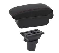 HPZPRPCEW Box Bracciolo Per Toyota Per Yaris Per Vitz Hatchback 1998-2011 Box Deposito Console Centrale Interfaccia USB(B1 Linea Rossa)