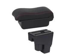 HPZPRPCEW Bracciolo Auto Per Fit Per Jazz 2002 2003 2004 2005 2006 2007 Scatola Di Archiviazione Accessorio Auto(B1 Nero rosso 3USB)