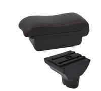 HPZPRPCEW Bracciolo Auto Per Hyundai I20 Portabrasile Per Hyundai I20 Scatola Di Archiviazione Centrale Parti Di Retrofit Interni(A1 Nero rosso SENZA USB)