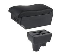 HPZPRPCEW Bracciolo Auto Per R&enault Per Duster Per Dacia Per Duster 2019-2023 Parti Di Retrofit Bracciolo Vanetto Di Stoccaggio Doppio Strato USB(E2 Linea Nera)