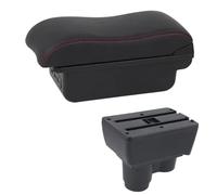 HPZPRPCEW Bracciolo Auto Per R&enault Per Duster Per Dacia Per Duster 2019-2023 Parti Di Retrofit Bracciolo Vanetto Di Stoccaggio Doppio Strato USB(C2 Linea rossa)