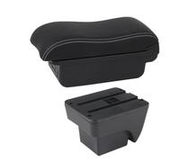 HPZPRPCEW Bracciolo Auto Per SEAT Per ARONA Retrofit Doppio Strato Box USB Accessori Auto(B3 Nero bianco 3USB)
