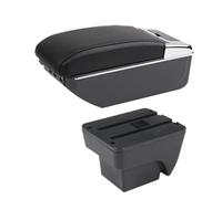 HPZPRPCEW Bracciolo Auto Per Seat Per Ibiza Box Bracciolo Per Ibiza 6j Per Ibiza 6L 2018-2025 Scatola Di Archiviazione Auto Retrofit Interni(C2 linea nera 7USB)