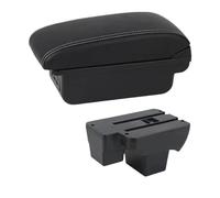 HPZPRPCEW Bracciolo Auto Per VW Per Polo 2019 2020 2021 2022 2023 2024 Scatola Di Stoccaggio Interfaccia USB(C1 Linea Bianca)