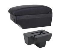 HPZPRPCEW Bracciolo Auto Per VW Per Polo 2019 2020 2021 2022 2023 2024 Scatola Di Stoccaggio Interfaccia USB(E1 Linea Nera)