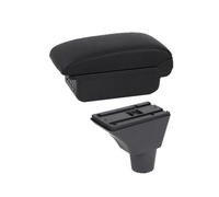HPZPRPCEW Bracciolo Centrale Scatola Di Archiviazione Interni Retrofit Per Citroen C3 C4 Scatola Bracciolo Accessori Auto(B1 Linea nera 3USB)
