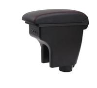 HPZPRPCEW Bracciolo Per C&hevrolet Per Aveo Per Lova T200 T250 Bracciolo Centrale Con Vano Console Supporto Gomiti(Black red line)