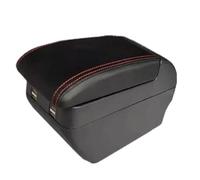 HPZPRPCEW Bracciolo Per Suzuki Per Ertiga Con Portabicchieri Accessori Console Centrale Universale Doppia Modifica USB(H linea rossa 4USB)