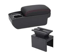HPZPRPCEW Bracciolo Universale Auto Bracciolo Modello Universale Scatola Bracciolo Centrale Scatola Di Archiviazione Auto(C1 Nero rosso NO USB)