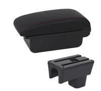 HPZPRPCEW Brachiolo Per Suzuki Per Swift 2005-2020 2021 2022 2023 2024 Bracciolo Auto Accessori Auto Dettagli Interni Box Di Archiviazione(B1 Nero rosso 3USB)