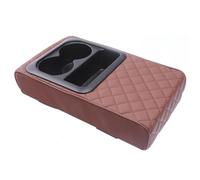 HPZPRPCEW Cuscino Per Bracciolo Centrale Auto Con Portabicchieri Cuscino Di Rialzo Universale(Marrone)