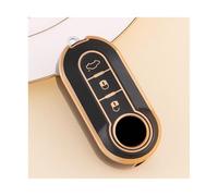 HPZPRPCEW Custodia Chiave Auto TPU Portachiavi Accessori Per Fiat Per Ducato Per Panda Per Punto Per Lancia Per Musa(Oro nero)