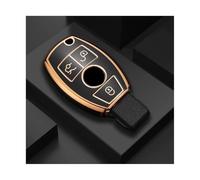 HPZPRPCEW Custodia Tasto Chiave Auto Guscio Telecomando TPU Per Mercedes Per Benz CLA GLA GLC GLK W176 W463 W251 A B C E S Class W204 W211(NERO)