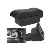 HPZPRPCEW Dettagli Sui Componenti Interni Del Bracciolo Per Auto Parti Di Ricambio Accessori Per Il Retrofit Del Box Portaoggetti Per Hyundai I10(B1 Nero rosso 3USB)