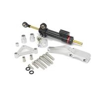 HPZPRPCEW Kit Supporto Per Stabilizzatore Ammortizzatore Sterzo Modificato Moto Per Ducati Per Monster 696 1100 1100S 2008-2024(Black+Silver)