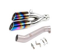 HPZPRPCEW Modifica Terminale Di Scarico Per Moto Tubo Centrale Sezione Di Collegamento Marmitta Espace Moto Per VFR1200 X VFR1200F VFR 1200 2009-2015(Style g)