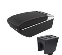 HPZPRPCEW Per C&hevrolet Per Aveo T200 T250 T255 Scatola Bracciolo Auto Console Centrale Scatola Di Immagazzinamento Con USB(A1 Nero rosso 7USB)
