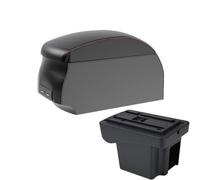 HPZPRPCEW Per C&hevrolet Per NIVA Bracciolo Auto Vano Portaoggetti Accessori Interni Auto Ricarica Con Interfaccia USB(A1 Black Red single)