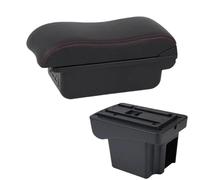 HPZPRPCEW Per C&hevrolet Per NIVA Kit Retrofit Bracciolo Portabracciolo Auto Scatola Di Archiviazione Accessori Interni Auto Ricarica USB(B1 Nero rosso 3USB)