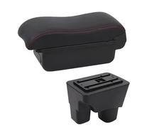 HPZPRPCEW Per C&hevrolet Per Onix 2020-2024 Scatola Bracciolo Auto Scatola Di Immagazzinaggio Superficie Interni Accessori Auto Retrofit(A1 Nero rosso SENZA USB)