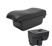 HPZPRPCEW Per C&hevrolet Per Sail 3 Per Aveo 3 Bracciolo Auto Parti Di Retrofit Scatola Di Stoccaggio Decorazione Accessorio Auto(A1 Nero rosso SENZA USB)