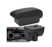 HPZPRPCEW Per C&hevrolet Per Sail 3 Portabracciolo Per Aveo 3 Bracciolo Auto Parti Di Retrofit Scatola Di Immagazzinaggio Decorazione Accessorio Auto(C1 Nero rosso NO USB)