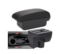 HPZPRPCEW Per C&hevrolet Per Sail 3 Scatola Bracciolo Centrale Per C&hevrolet Per Aveo 3 Scatola Di Immagazzinaggio Parti Retrofit Bracciolo Auto(B1 Nero rosso 3USB)