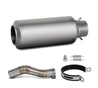 HPZPRPCEW Per CBR250RR CBR250 RR 2017 2018-2024 Scarico Sportivo Racing Slip-On Line Tubo Di Collegamento Centrale Per Moto Con Silenziatore Project(Stile A)