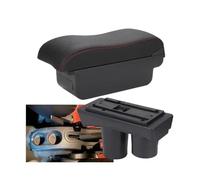 HPZPRPCEW Per Citroen C3 C2 Bracciolo Auto Scatola Ripiano Portabicchieri Accessori Modifica(C1 Nero rosso NO USB)