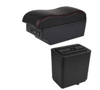 HPZPRPCEW Per Citroën Per Berlingo Bracciolo Portaoggetti Centro Di Stivaggio Retrofit Dettagli Interni(C red line 7USB)
